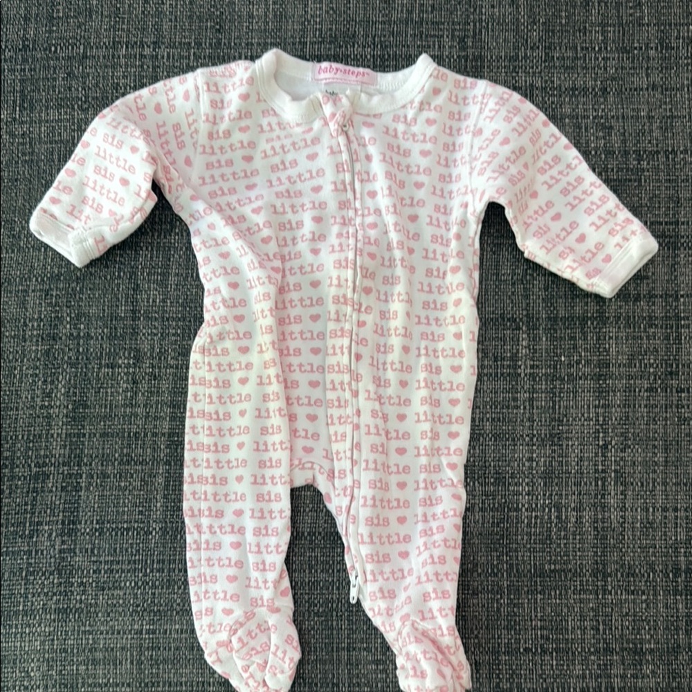 Baby steps little sister new born footie